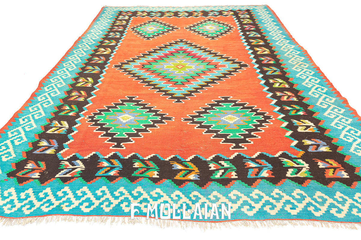 Kilim Rug Shirwan Dark Brown n°:7283